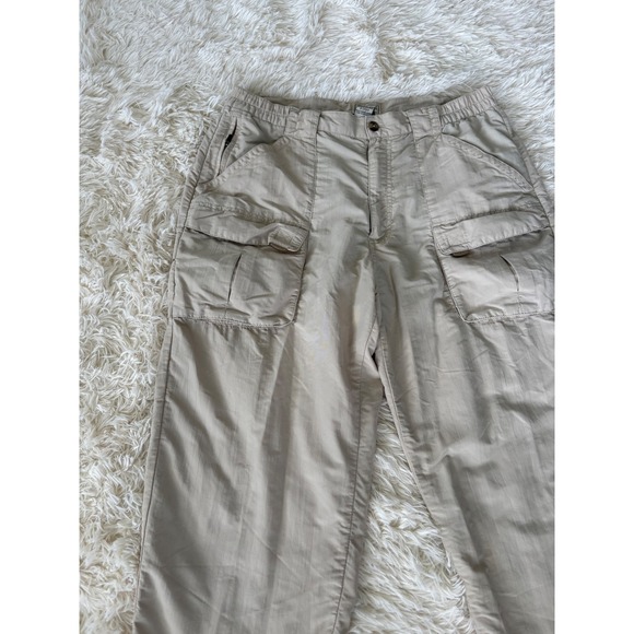 LL Bean Nylon Cargo Pants Medium Hiking Outdoor Casual Utility Lightweight - Picture 2 of 8